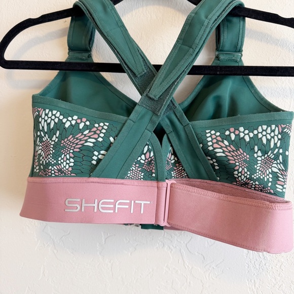 SHEFIT Green and Pink Sports Bra size 1luxe - Picture 4 of 5